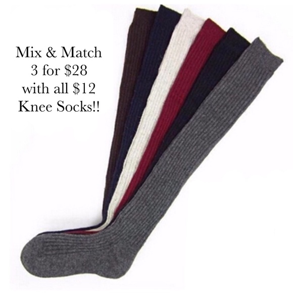 Sexy Striped Cable Knit Navy Over the Knee Socks - Picture 11 of 11